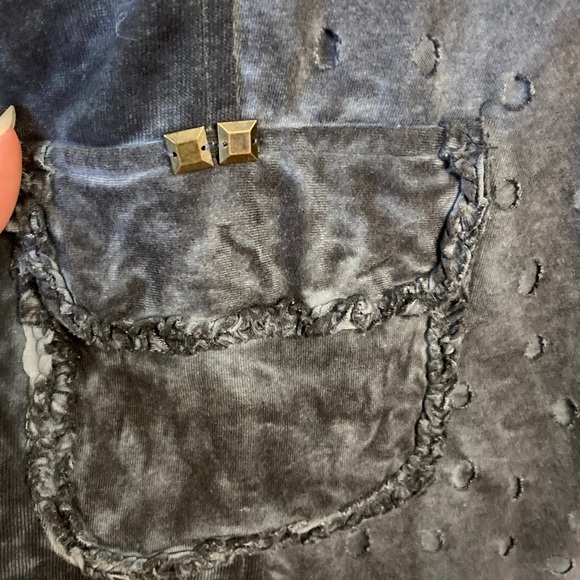 Parsley & Sage Midnight /Charcoal Roses Button-Up Jacket - Picture 6 of 12